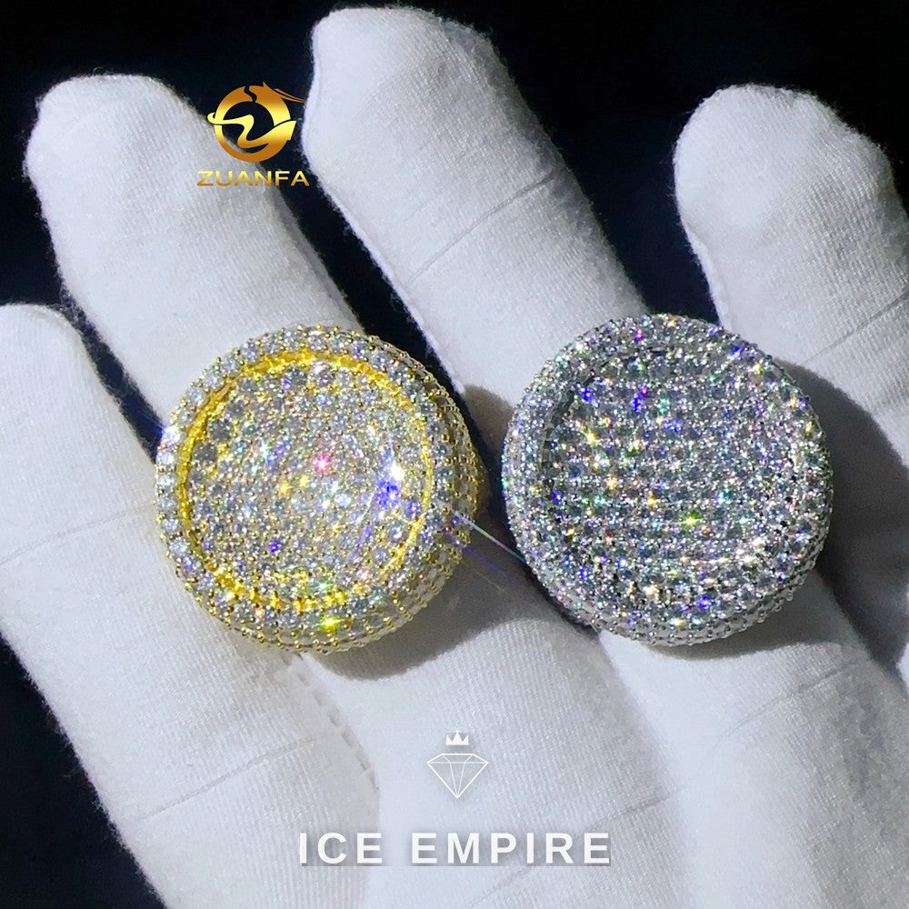 Iced Out 925 Silver Moissanite Ring