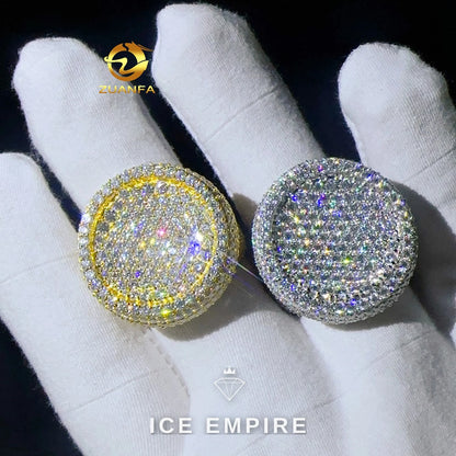 Iced Out 925 Silver Moissanite Ring