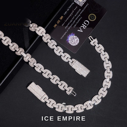 Iced Out Rose Gold Plated Moissanite Cuban Chain