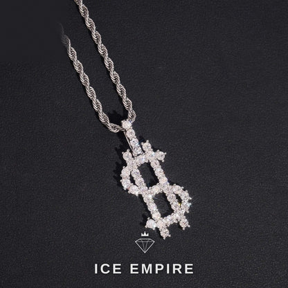 Iced Out Rose Gold Plated Moissanite Pendant