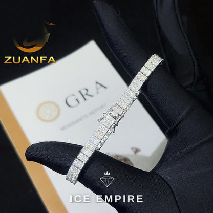 Iced Out Rose Gold Plated Moissanite Cuban Chain