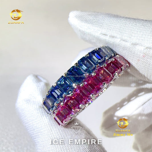 Iced Out 925 Silver Moissanite Ring