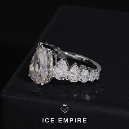 Iced Out 925 Silver Moissanite Wedding Band