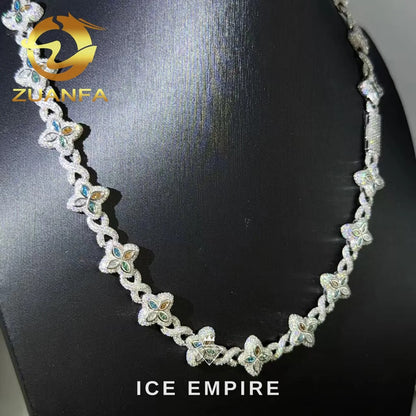 Iced Out Rose Gold Plated Moissanite Cuban Chain