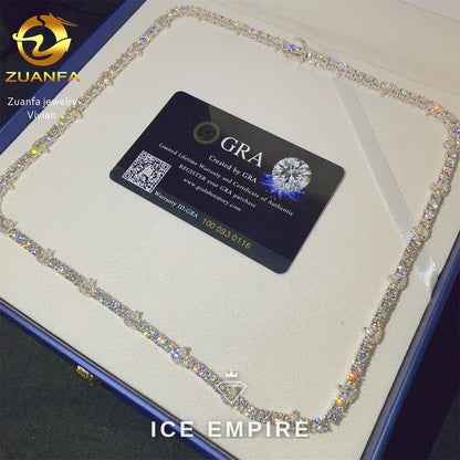 Iced Out Rose Gold Plated Moissanite Cuban Chain