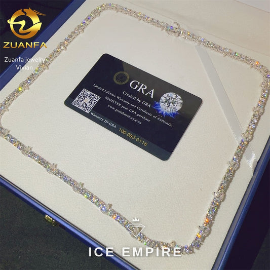 Iced Out Rose Gold Plated Moissanite Cuban Chain