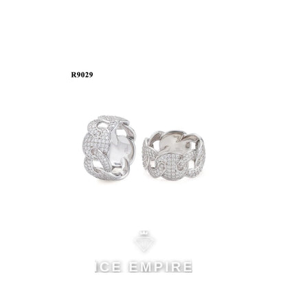 Iced Out 925 Silver Moissanite Ring