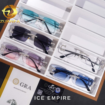 Iced Out 925 Silver Glasses
