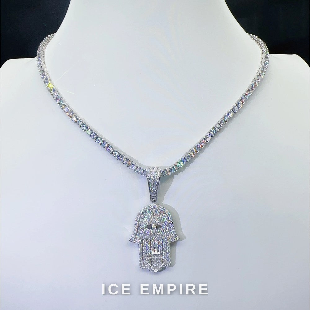 Iced Out 925 Silver Moissanite Pendant