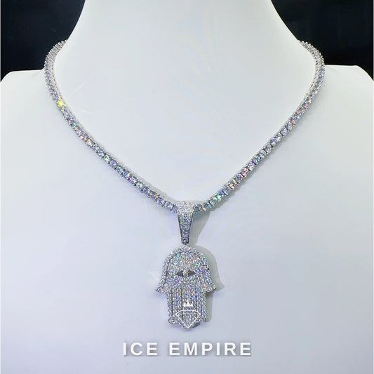 Iced Out 925 Silver Moissanite Pendant