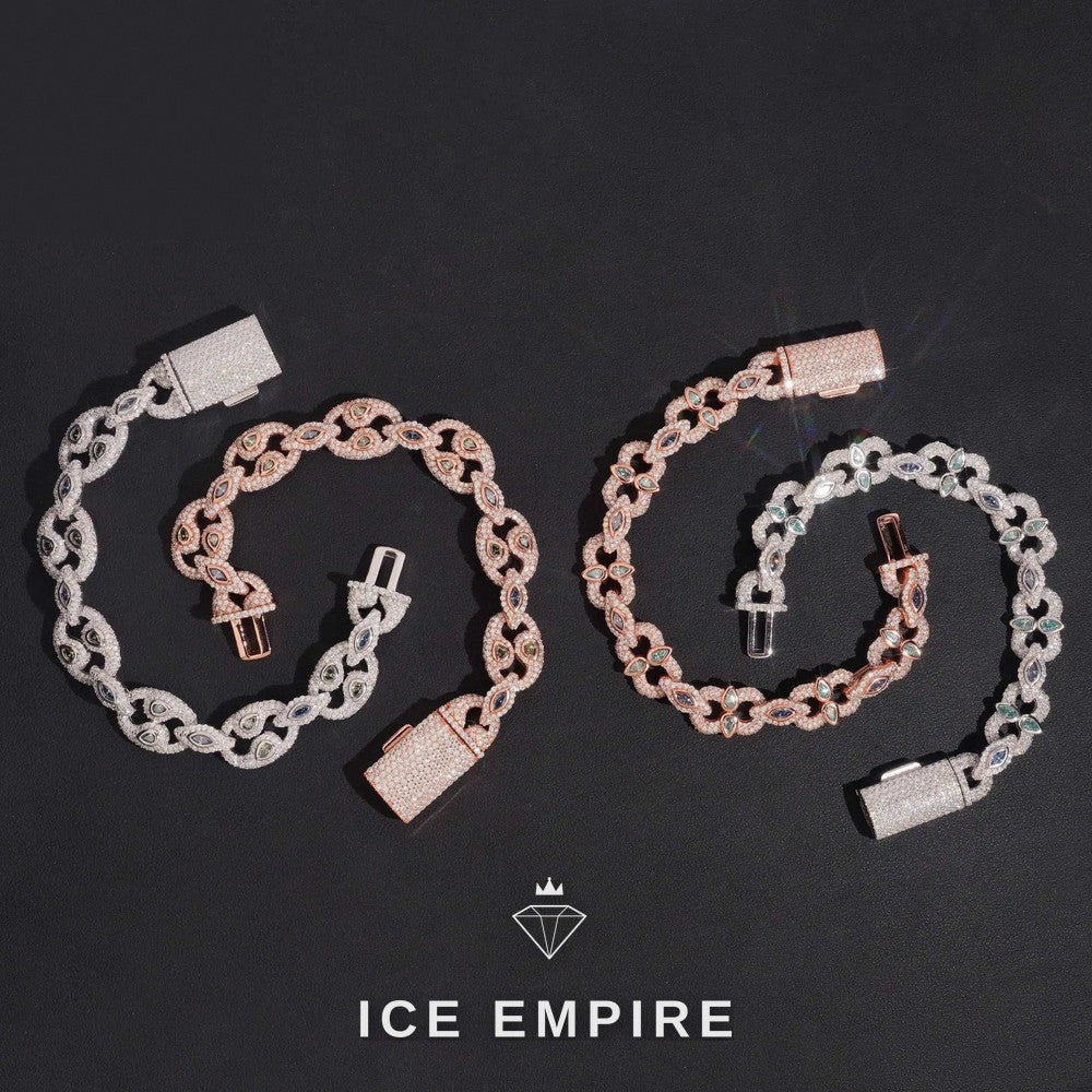 Iced Out Rose Gold Plated Moissanite Cuban Chain