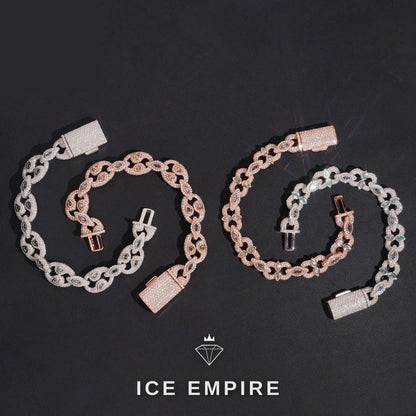 Iced Out Rose Gold Plated Moissanite Cuban Chain