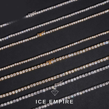 Iced Out Rose Gold Plated Moissanite Tennis Chain
