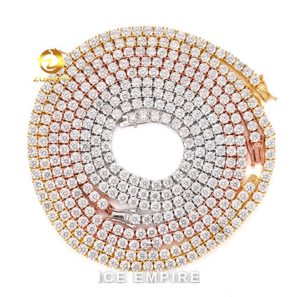 Iced Out Gold Plated Moissanite Cuban Chain