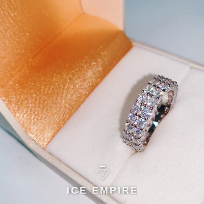 Iced Out 925 Silver Moissanite Ring