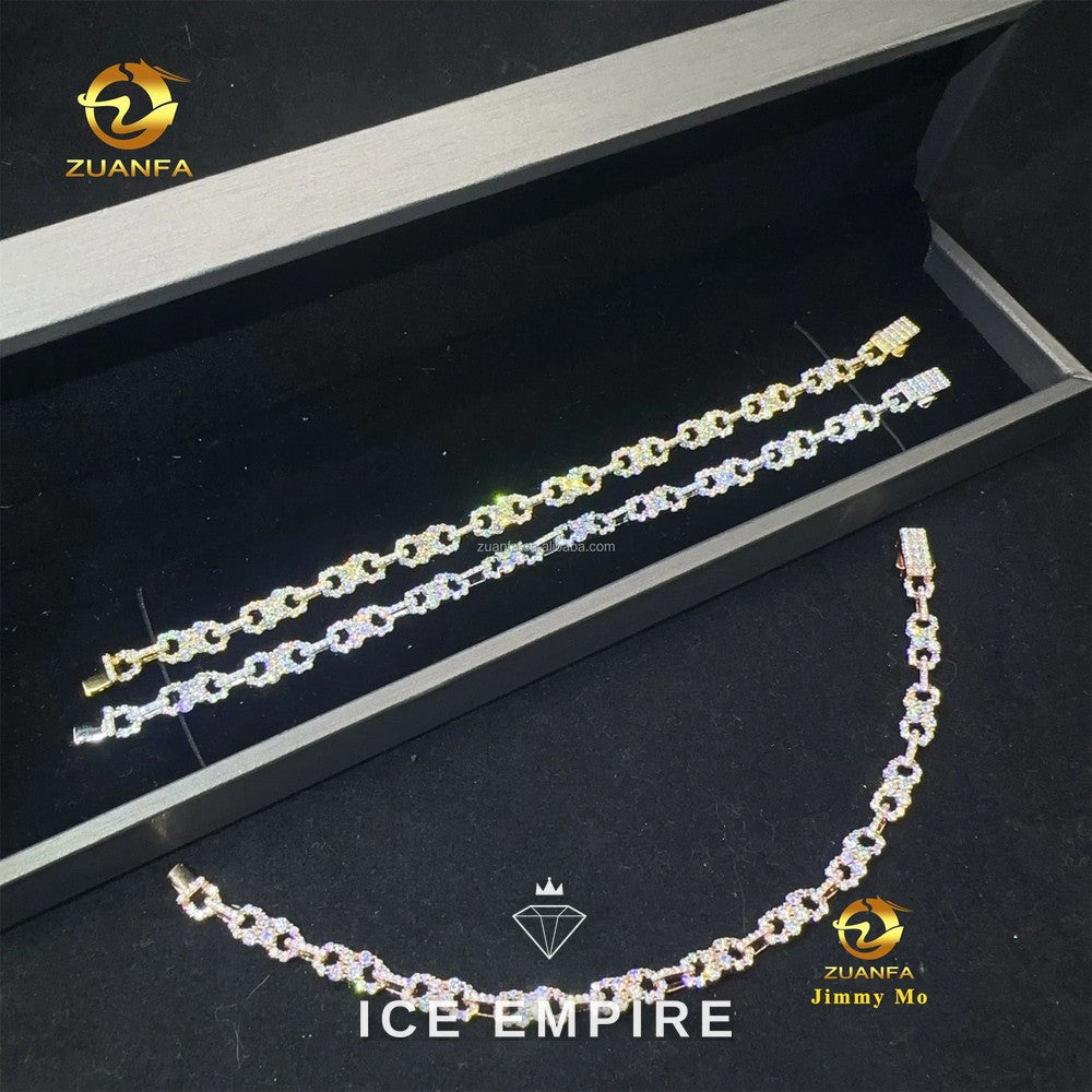 Iced Out 925 Silver Moissanite Bracelet