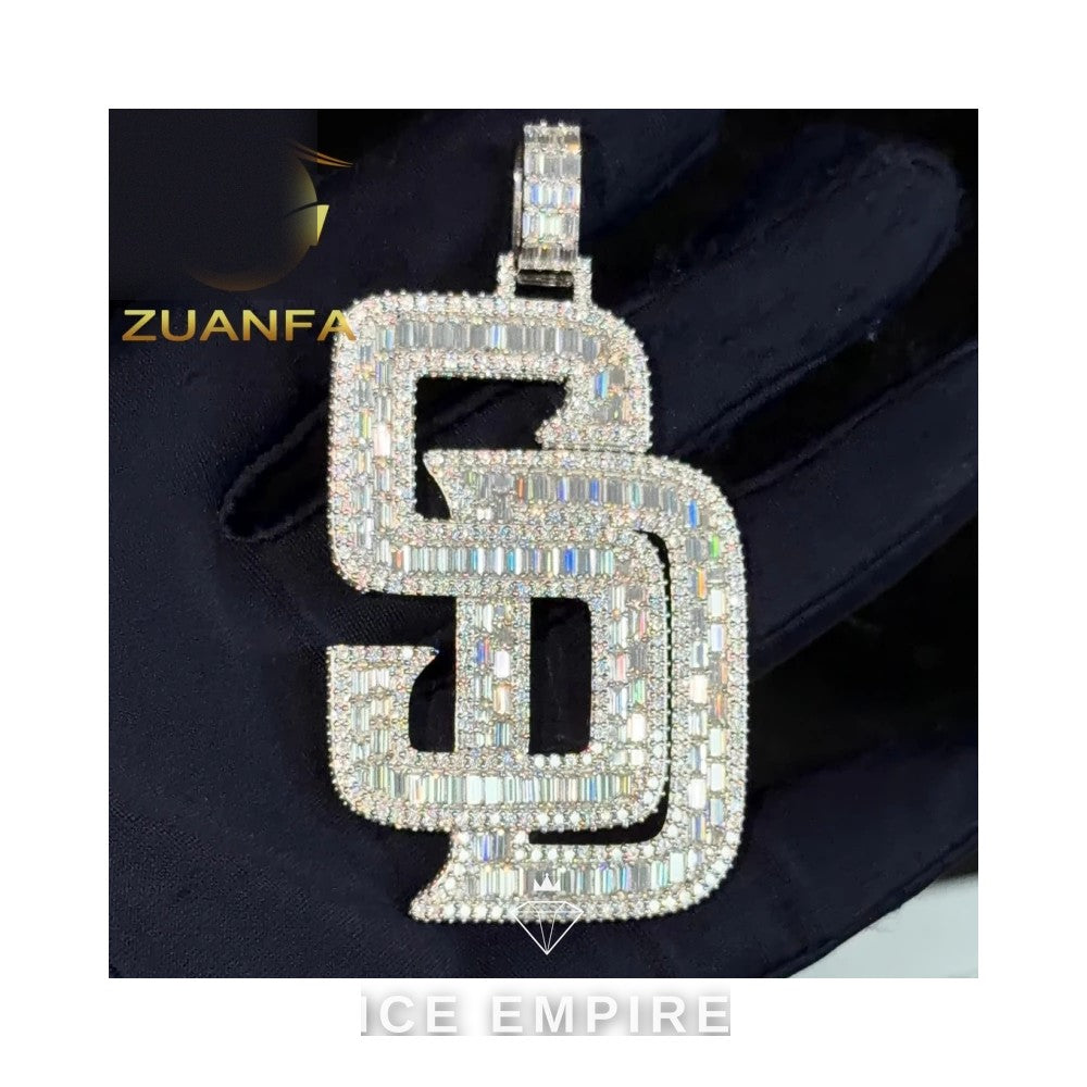 Iced Out Rose Gold Plated Moissanite Pendant