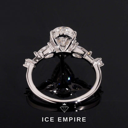 Iced Out 18K Gold Moissanite Wedding Band
