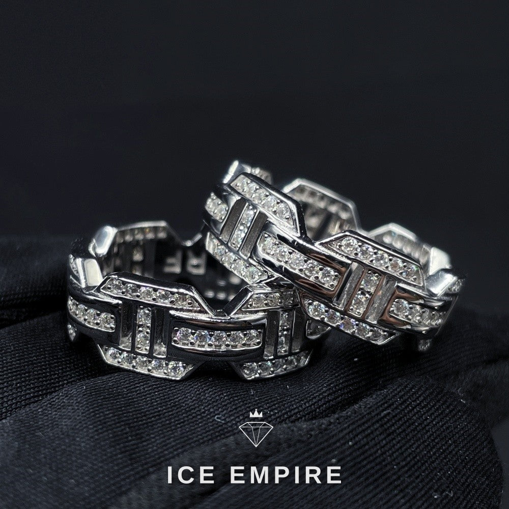 Iced Out 925 Silver Moissanite Cuban Chain