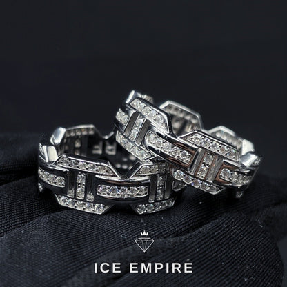 Iced Out 925 Silver Moissanite Cuban Chain