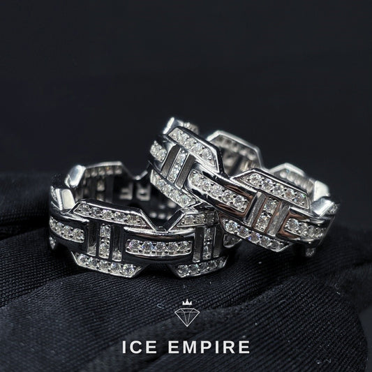 Iced Out 925 Silver Moissanite Cuban Chain