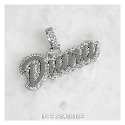 Iced Out Rose Gold Plated Moissanite Pendant