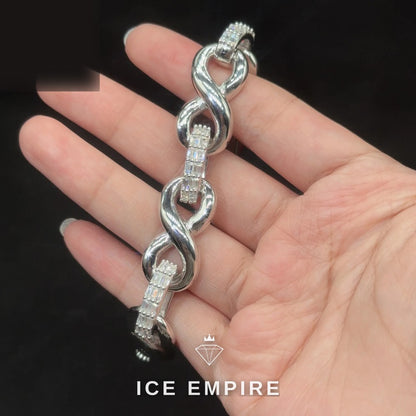 Iced Out Rose Gold Plated Moissanite Cuban Chain