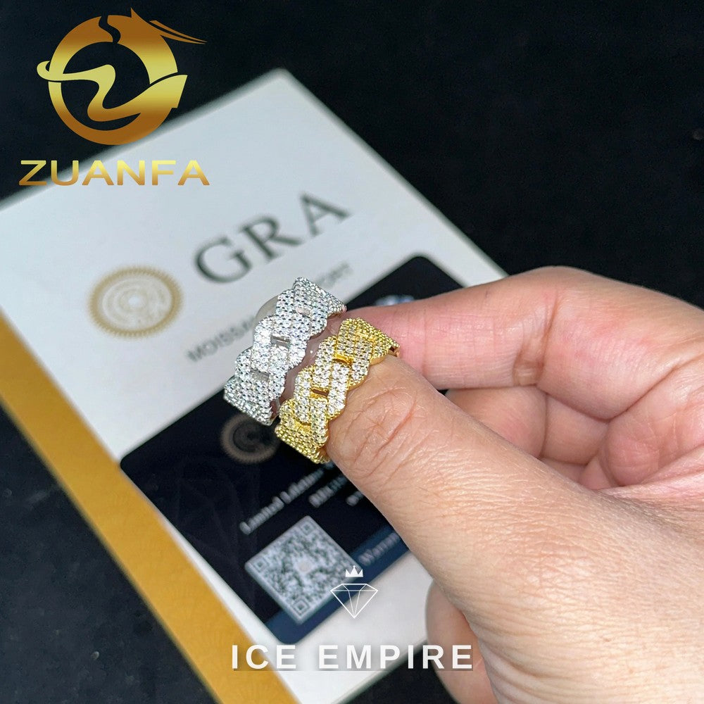 Iced Out 925 Silver Moissanite Cuban Chain