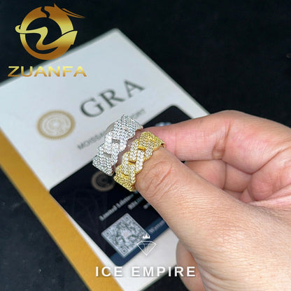 Iced Out 925 Silver Moissanite Cuban Chain