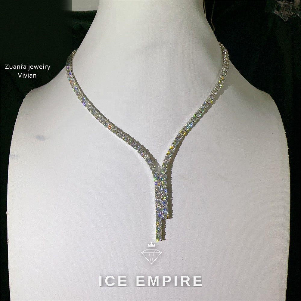 Iced Out Rose Gold Plated Moissanite Cuban Chain