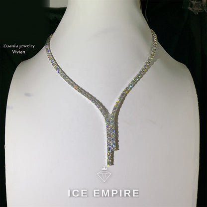 Iced Out Rose Gold Plated Moissanite Cuban Chain