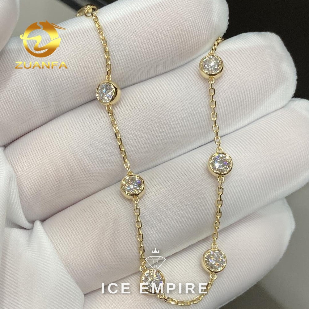 Iced Out 18K Gold Lab Grown Diamond Tennis Bracelet