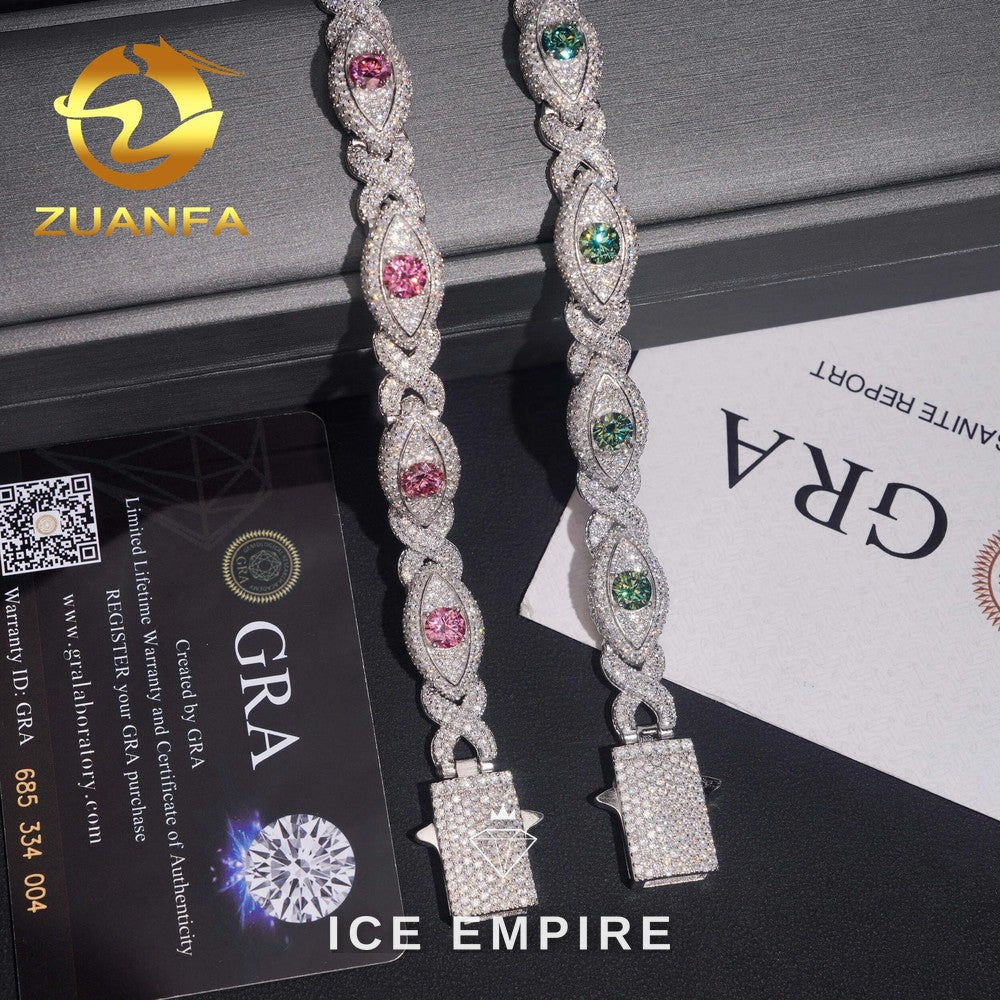 Iced Out 925 Silver Moissanite Bracelet