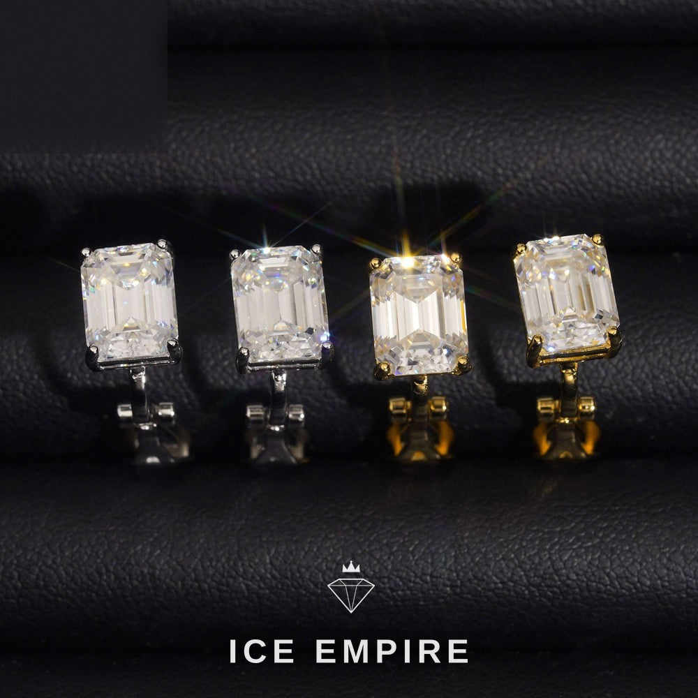 Iced Out Gold Plated Moissanite Earrings