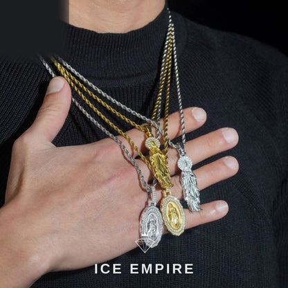 Iced Out Rose Gold Plated Moissanite Pendant