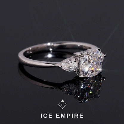 Iced Out Gold Plated Moissanite Wedding Band
