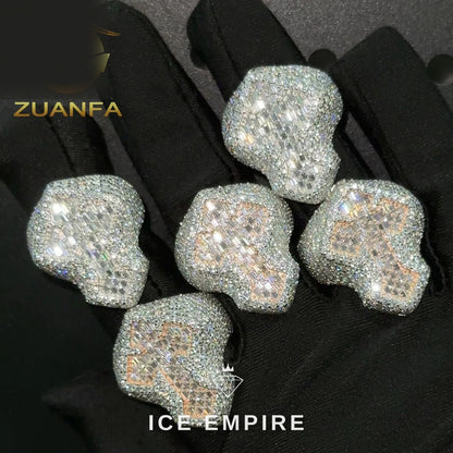 Iced Out Baguette 925 Silver Moissanite Ring