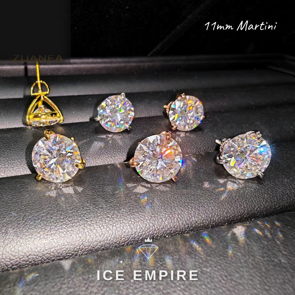 Iced Out Cluster 925 Silver Moissanite Earrings