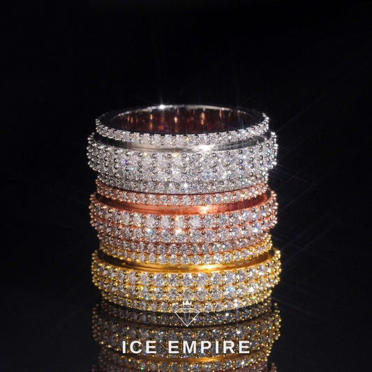 Iced Out 925 Silver Moissanite Ring