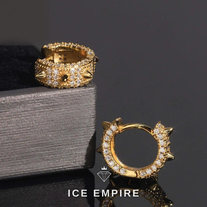 Iced Out 925 Silver Moissanite Hoop Earrings