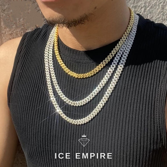 Iced Out Rose Gold Plated Moissanite Cuban Chain