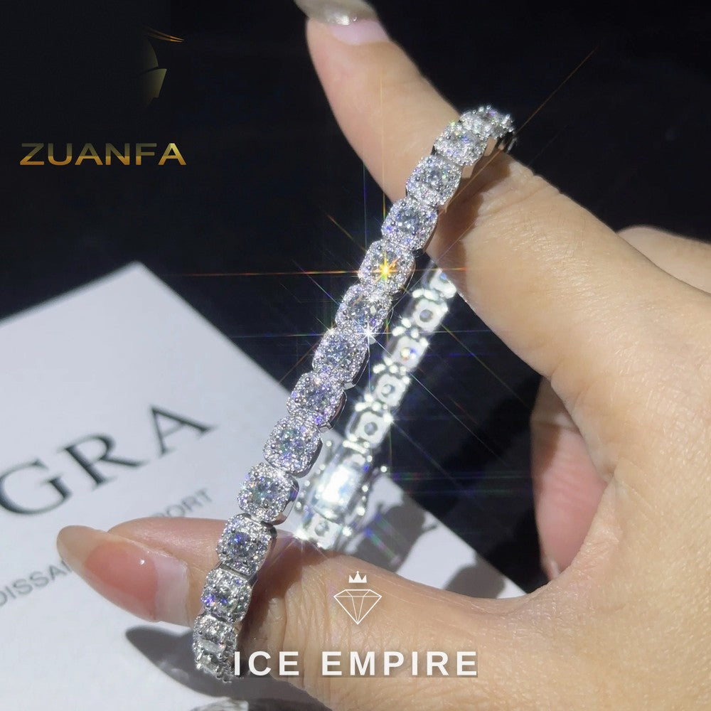 Iced Out Rose Gold Plated Moissanite Cuban Chain