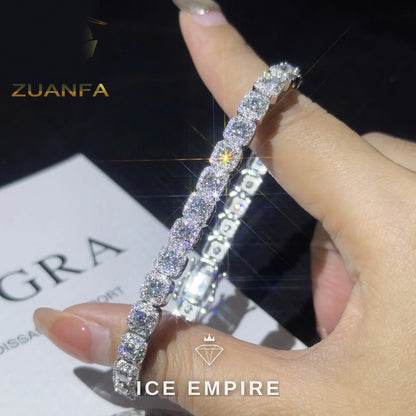Iced Out Rose Gold Plated Moissanite Cuban Chain
