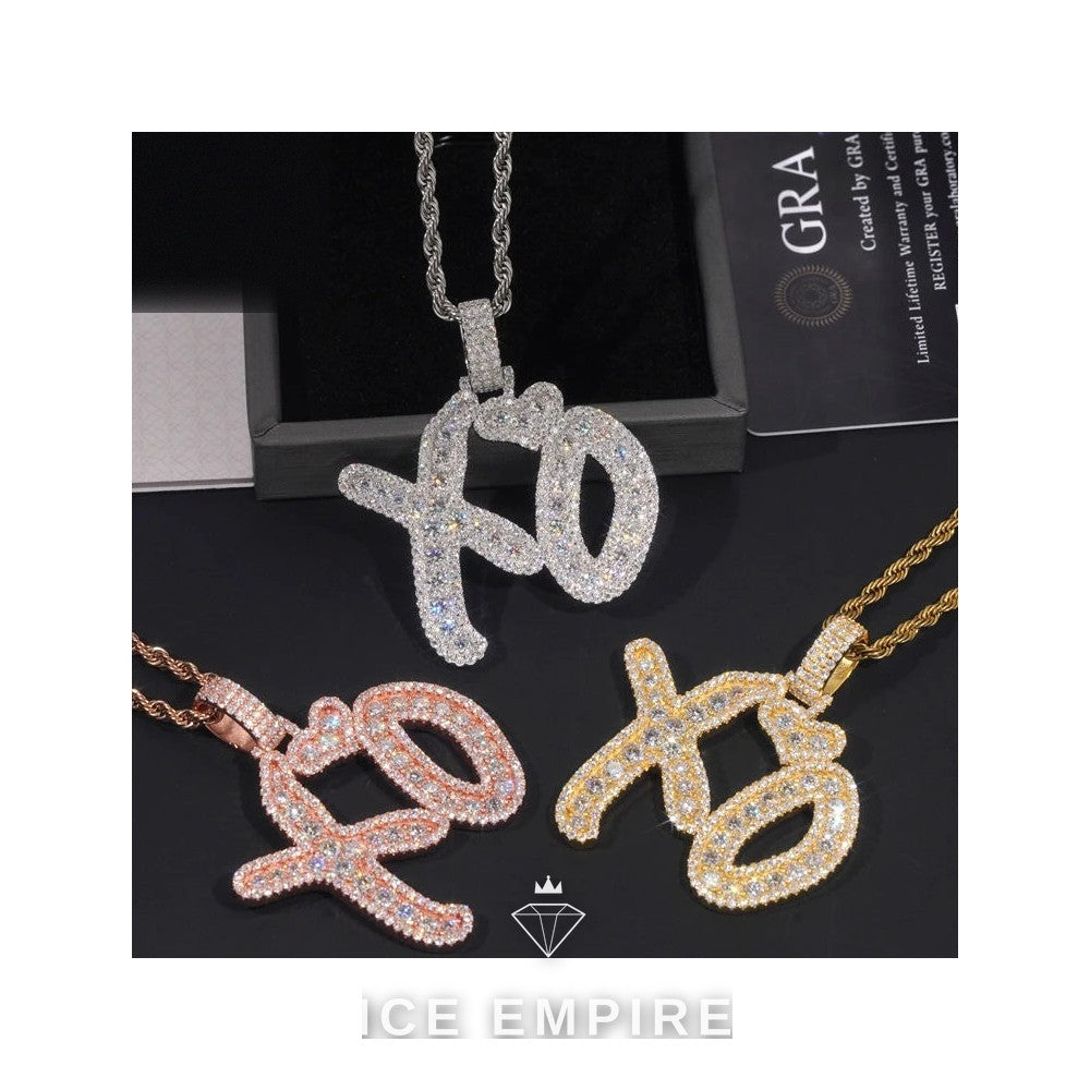 Iced Out Rose Gold Plated Moissanite Pendant