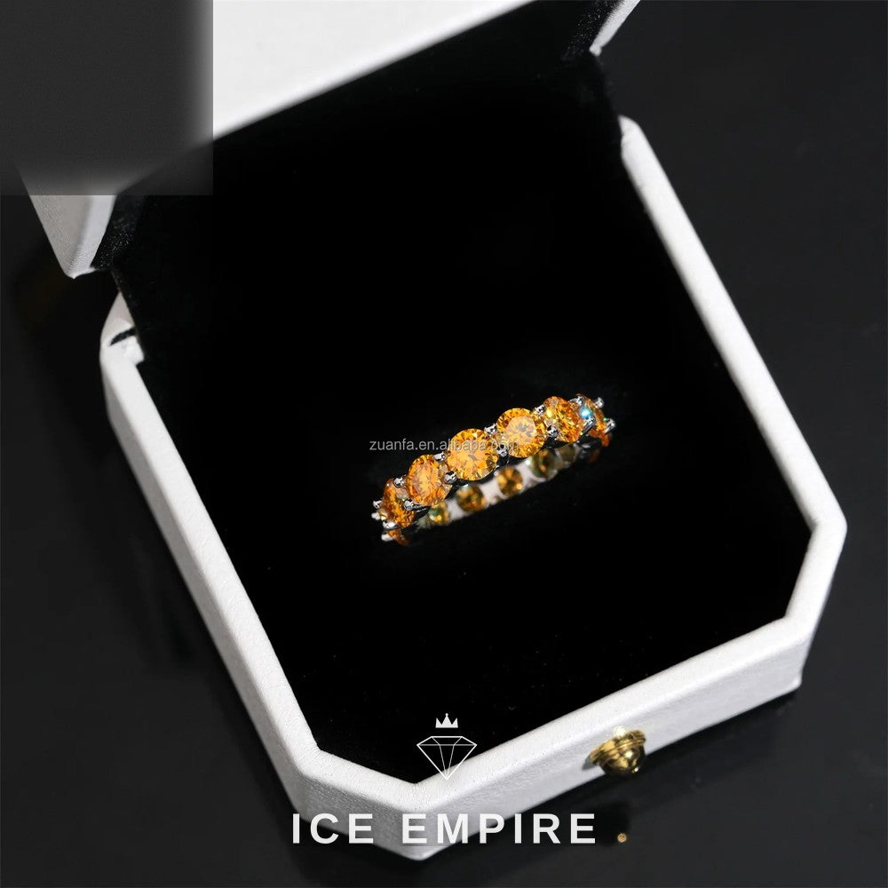Iced Out 925 Silver Moissanite Ring
