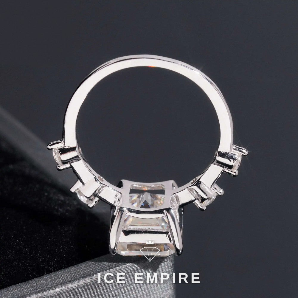Iced Out Gold Plated Moissanite Wedding Band