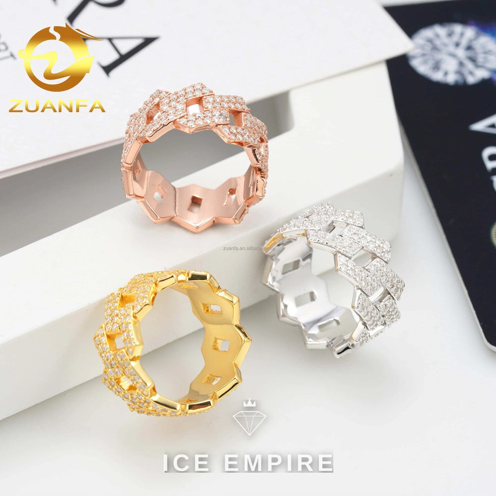 Iced Out Rose Gold Plated Moissanite Cuban Chain