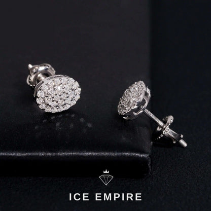 Iced Out Gold Plated Moissanite Stud Earrings