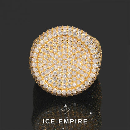 Iced Out Gold Plated Moissanite Ring