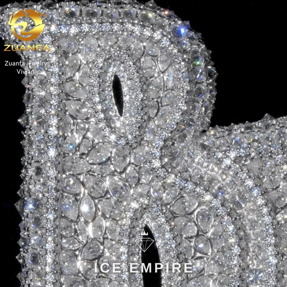 Iced Out Cross 925 Silver Moissanite Pendant